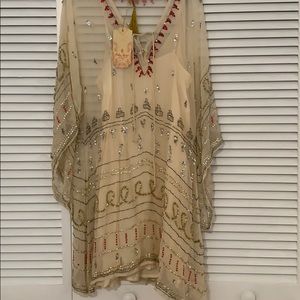 Beautiful beaded dress full slip attached